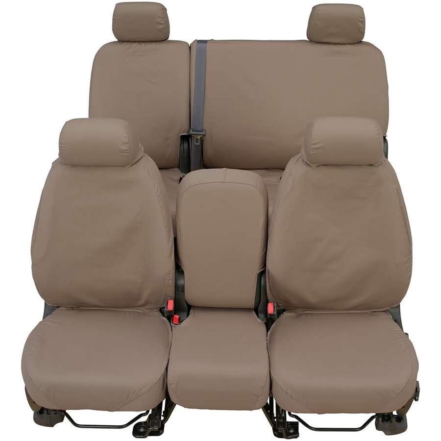 Covercraft 19-20 Ford F-150 Polycotton SeatSaver Custom Front Row Seat Covers - Wet Sand