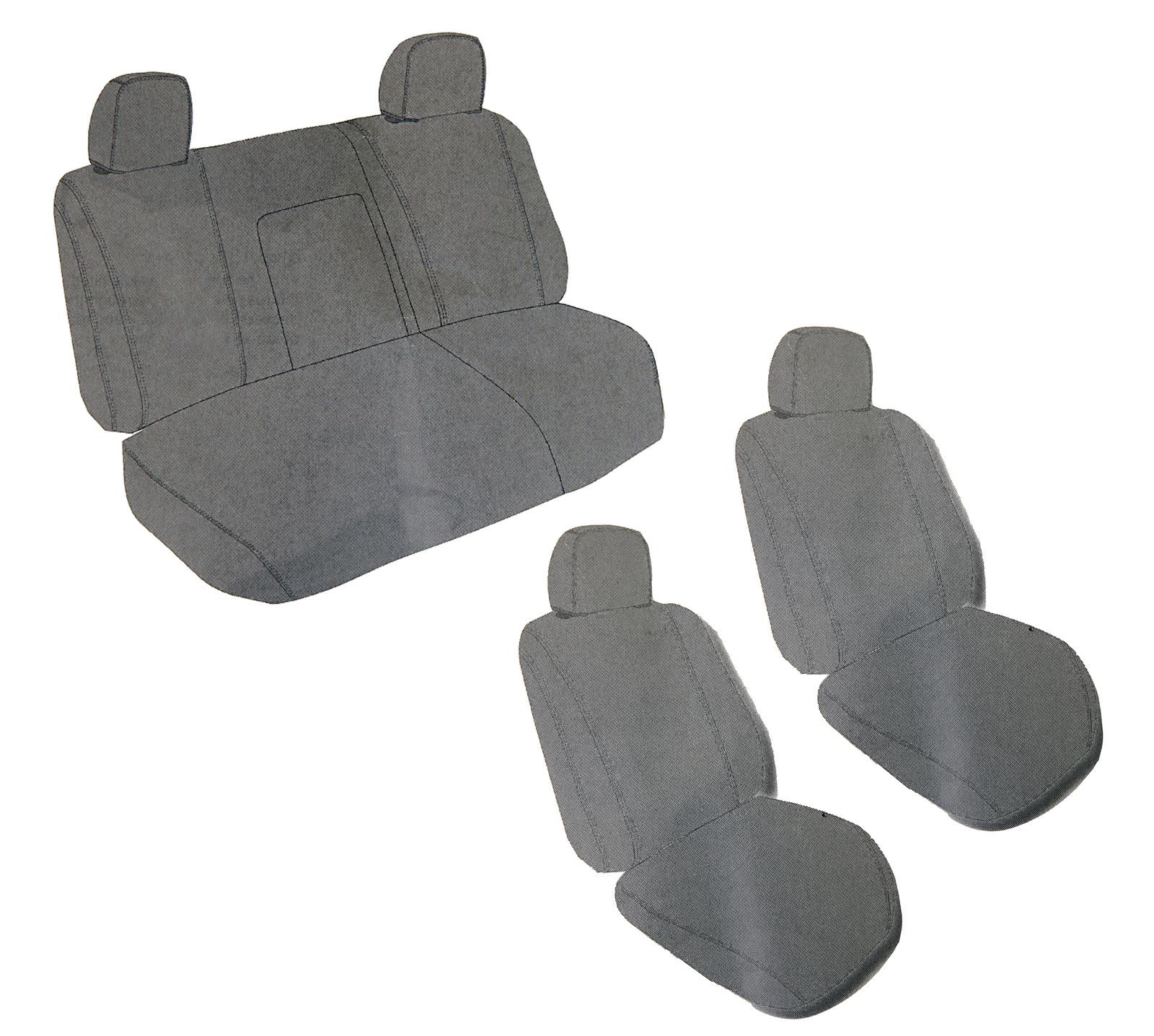 Covercraft 21-23 Ford Bronco Polycotton SeatSaver Custom Second Row Seat Covers - Charcoal thumbnail 2