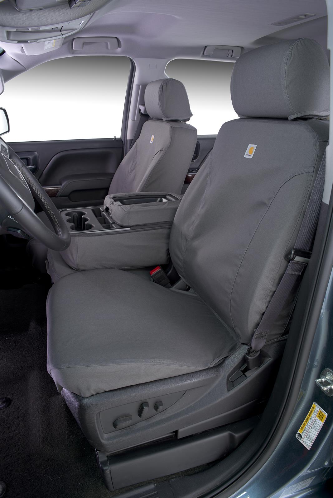 Covercraft 16-24 Chevrolet Express/GMC Carhartt SeatSaver Custom Front Row Seat Covers - Brown thumbnail 2