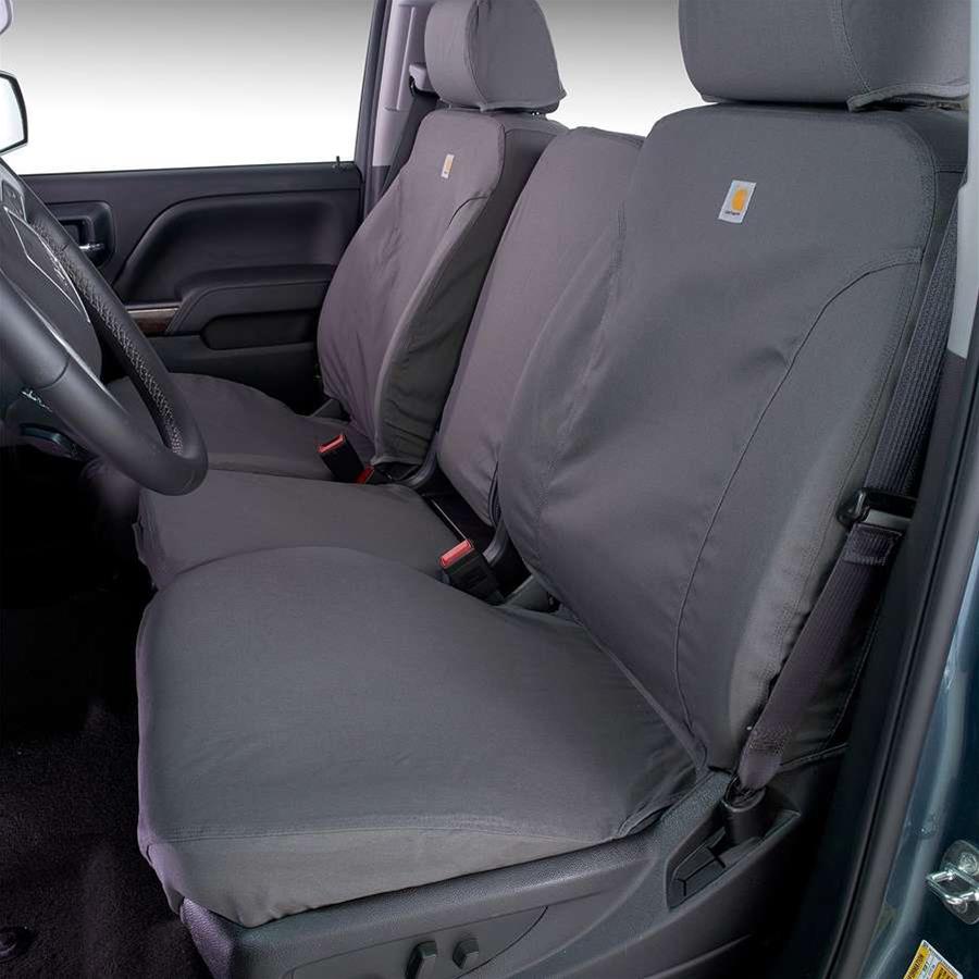 Covercraft 17-18 Dodge RAM P/U Carhartt SeatSaver Custom Front Row Seat Covers - Gravel thumbnail 2