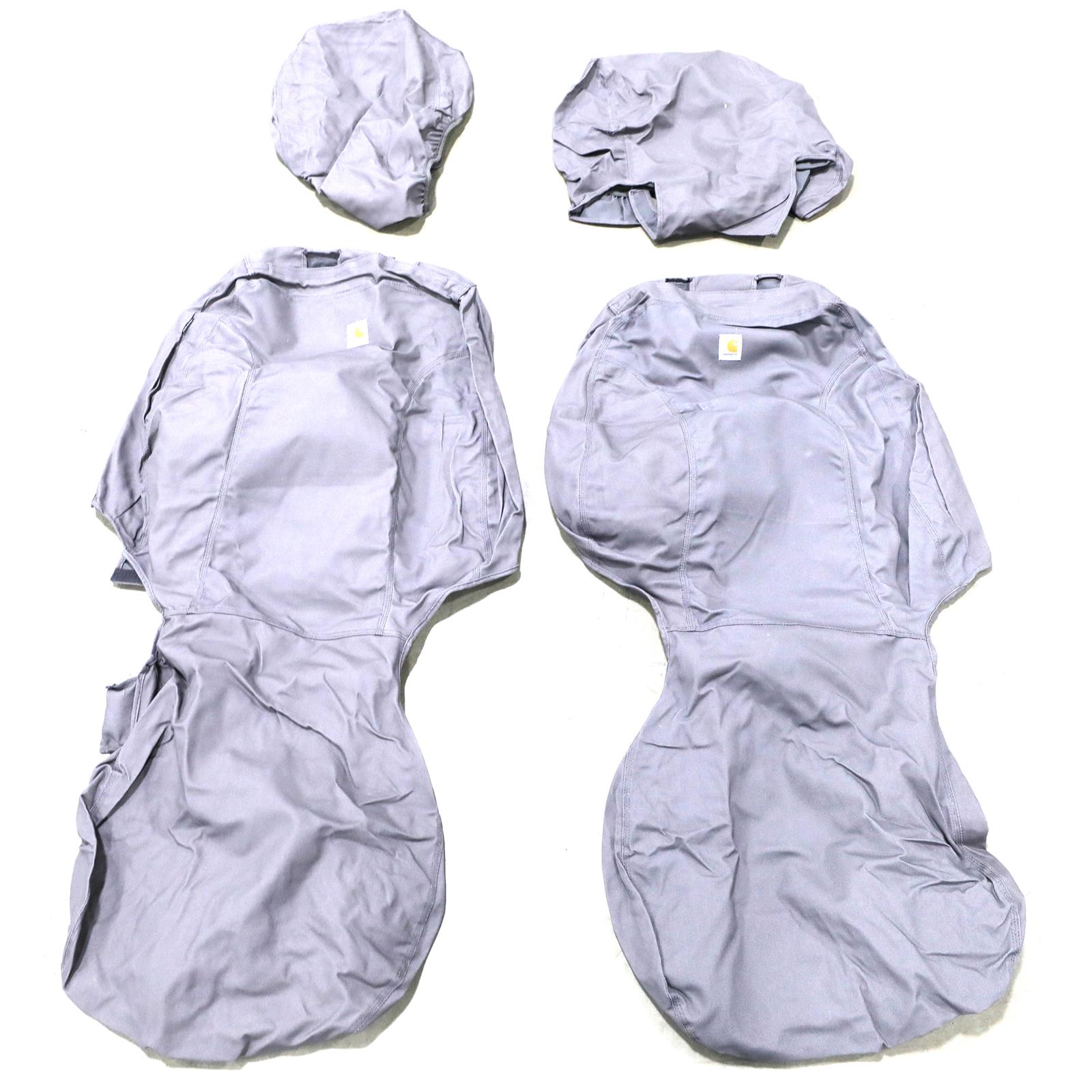 Covercraft 19-24 Chevrolet Silverado Carhartt SeatSaver Custom Front Row Seat Covers - Gravel