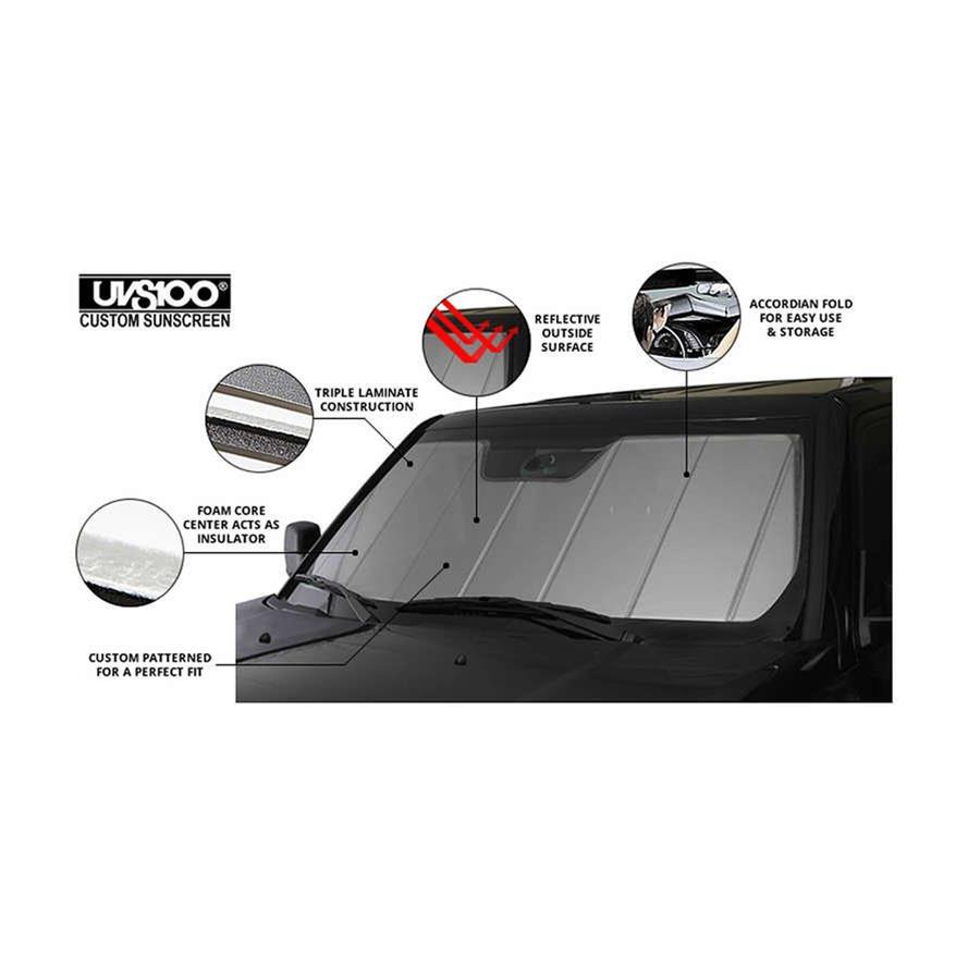 Protector Solar UVS100 Para Toyota Camry - Ajuste Personalizado, Protege El Interior Del Coche Del Sol