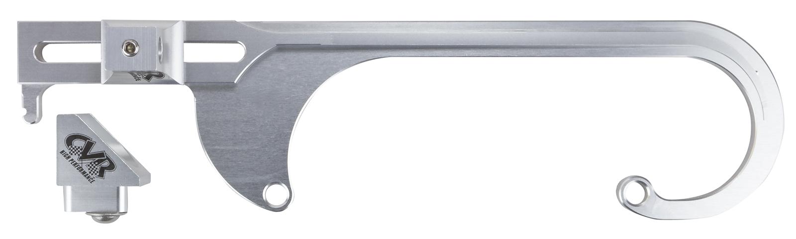 CVR Billet Throttle Linkage Brackets 64150CL Cable Bracket, 4150 Series Carburetor, Aluminum, Clear Anodized, Universal, Each