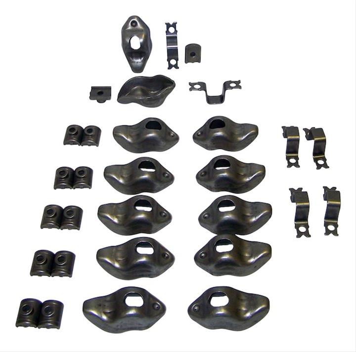 Crown Automotive Rocker Arms 3223888KL Arms, Non-roller, Steel, Natural, Stud Mounting Style, Pivots, Bridges, Jeep, 3.8L, 4.2L, Kit