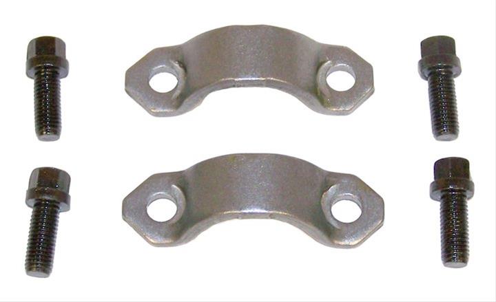 Crown Automotive U-Joint Strap Kits 4006698K Straps, Steel, Natural, Dana 35, Dodge, Jeep, Kit