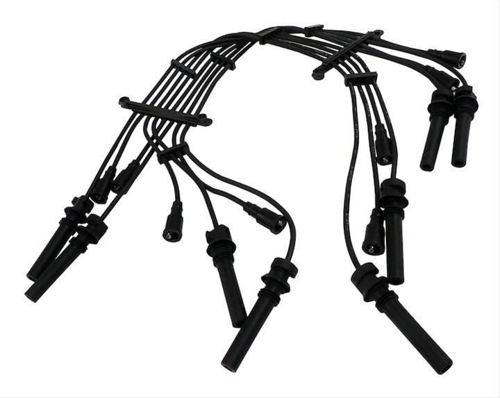 Crown Automotive Spark Plug Wire Sets for 2005 300, GRAND CHEROKEE, MAGNUM - 4606701AF Wires, Assembled, 7.00mm, Spiral Core, Black, Chrysler, Dodge, Jeep, 5.7L, Set thumbnail 2
