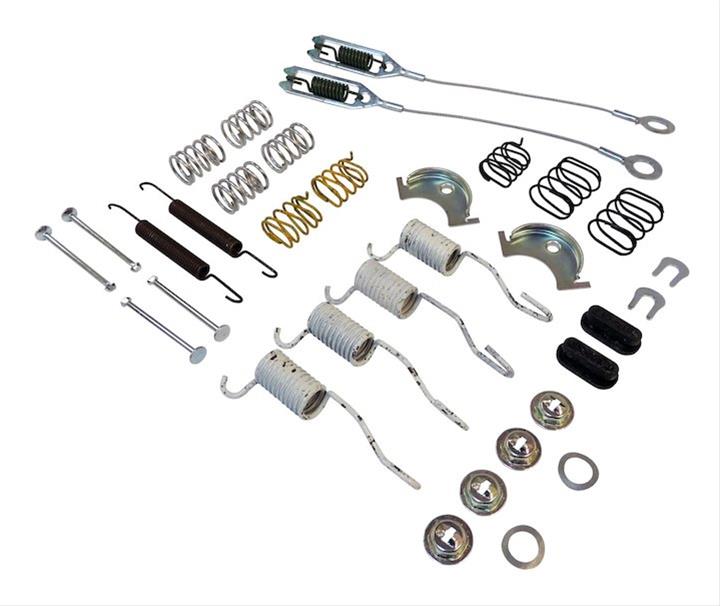 Crown Automotive Drum Brake Hardware Kits for 1990-2001 CHEROKEE, 1990-1992 COMANCHE, 1990-2005 WRANGLER - 4636779 Hardware, Rear, Jeep, Kit