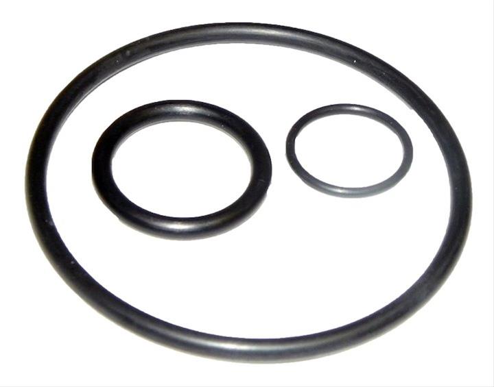 Crown Automotive Oil Filter Adapter Replacement O-Rings 4720363 O-Rings, Rubber, Black, Jeep, 4.0L, Kit