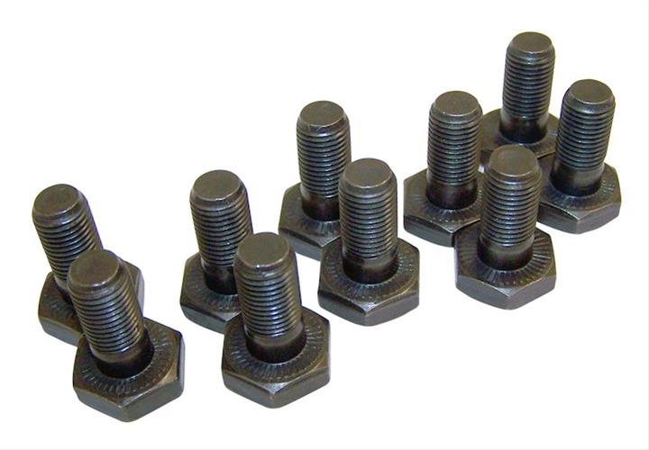 Crown Automotive Ring Gear Bolt Kits 4720891 Bolts, Hex Head, 3/8 in. Thread Size, Steel, Black, Dana 30, Dana 35, Dana 44, Set of 10