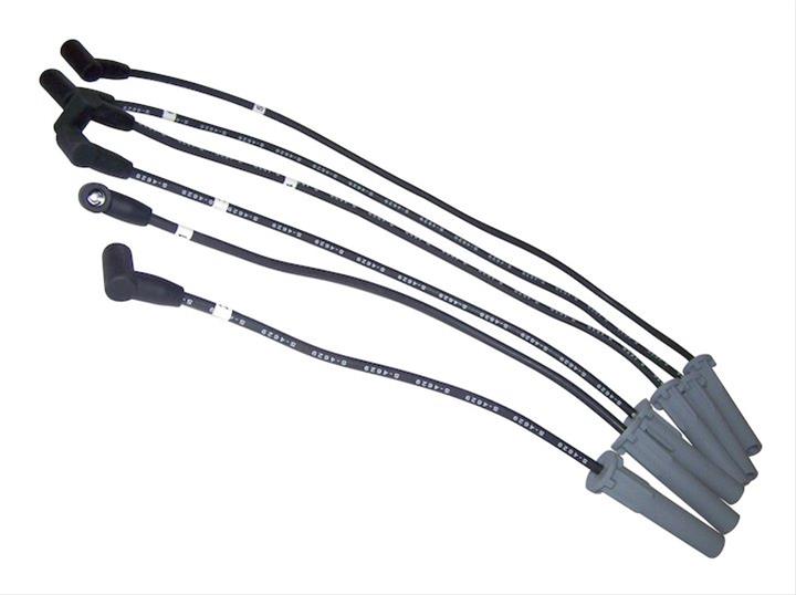 Crown Automotive Spark Plug Wire Sets 4797685 Wires, Assembled, 7.00mm, Spiral Core, Black, Chrysler, Dodge, Plymouth, 3.3L, 3.8L, Set
