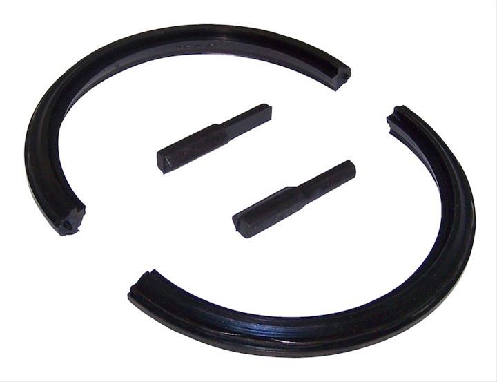 Crown Automotive Crankshaft Seals 4798216AB Rear Seal Kit, Black, Rubber, Use Existing Hardware