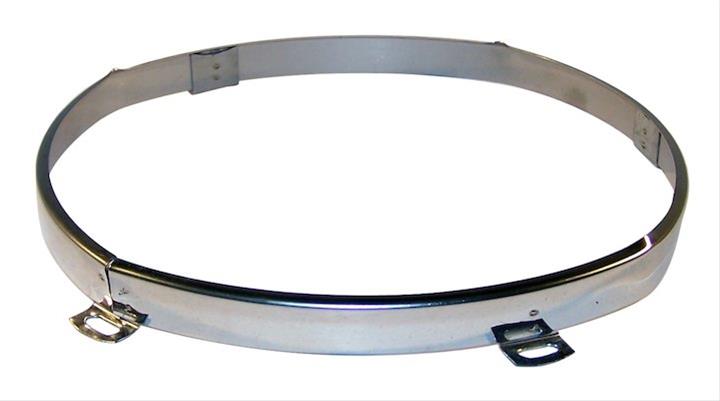 Crown Automotive Headlight Bezels 4874378 Light Bezel, Headlight, Steel, Chrome, Jeep, Each