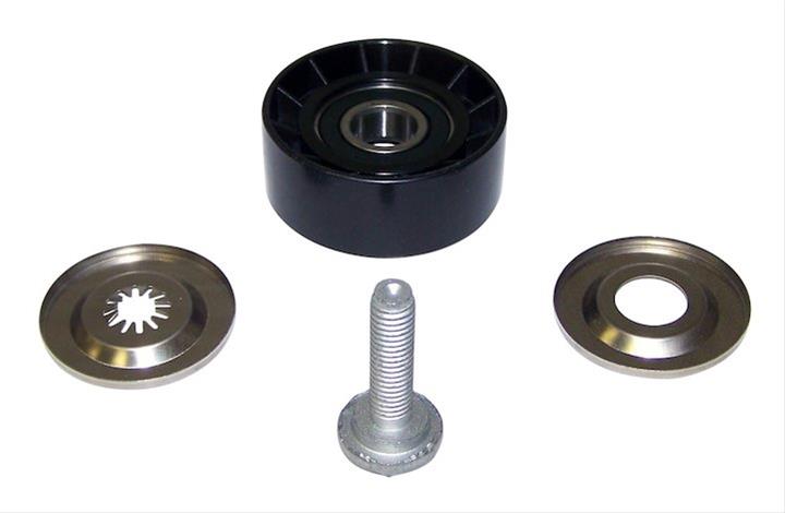 Crown Automotive Idler Pulleys 4891797AA Pulley, Upper, Serpentine, Plastic, Black, 2.550 in. Diameter, Chrysler, Dodge, Jeep, Each