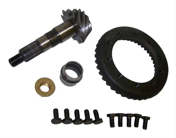 Crown Automotive Ring and Pinion Gear Installation Kit Combos 5012447AB Dana 30 3.73 Gears Gears, 3.73:1 Ratio, 26-spline, Standard Rotation, Kit, Front, 30, Jeep,