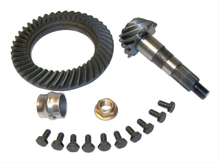 Crown Automotive Ring and Pinion Gear Installation Kit Combos 5014402AA Dana 30 3.91 Gears Gears, 3.91:1 Ratio, 27-spline, Standard Rotation, Kit, Front, 30, Jeep,