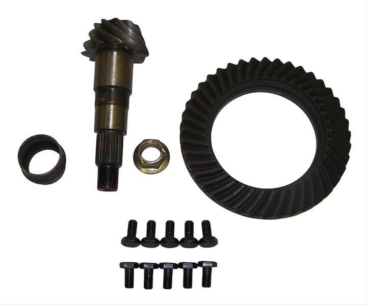 Crown Automotive Ring and Pinion Gear Installation Kit Combos 5066085AA Dana 30 4.10 Gears Gears, 4.10:1 Ratio, 27-spline, Standard Rotation, Kit, Front, 30, Jeep,