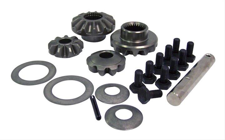Crown Automotive Spider Gear Kits 5066530AA Gears, Side Gears, Thrust Washers, Cross Shaft Pin, Cross Shaft Pin Bolt, Open, Front, Dana 30, Kit