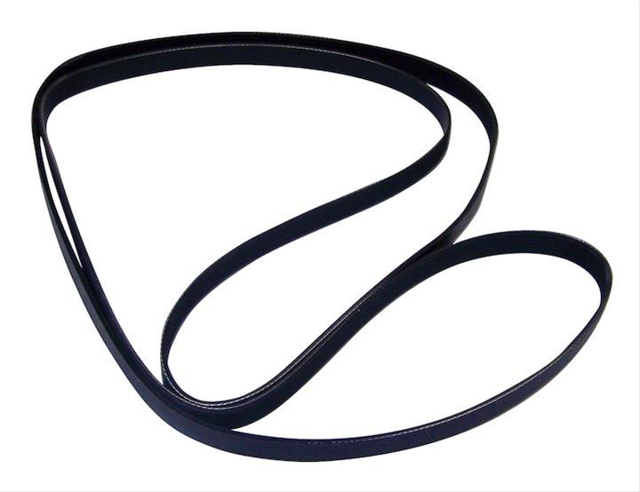 Crown Automotive Accessory Drive Belts for 2005-2006 LIBERTY - 5072437AB Belt, Serpentine, Black, Rubber, Jeep, Each