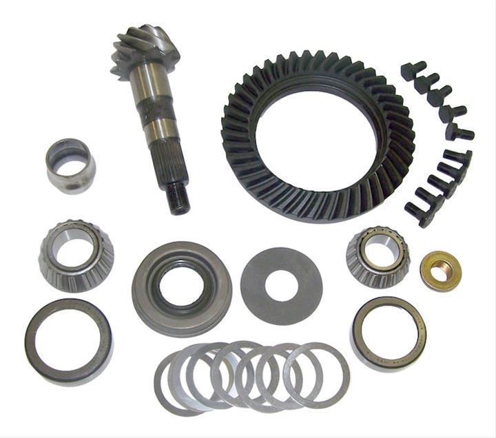 Crown Automotive Ring and Pinion Gear Installation Kit Combos 5073247AA Dana 30 4.10 Gears Gears, 4.10:1 Ratio, 26-spline, Standard Rotation, Kit, Front, 30, Jeep,