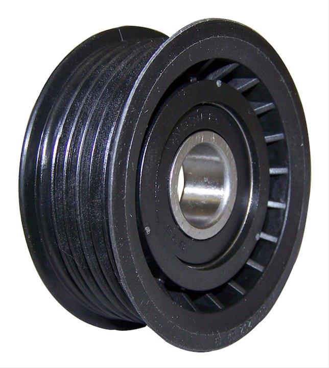 Crown Automotive Tensioner Pulleys 5080246AA Pulley, Serpentine, 6-rib, Plastic, Black, Chrysler, Dodge, Each