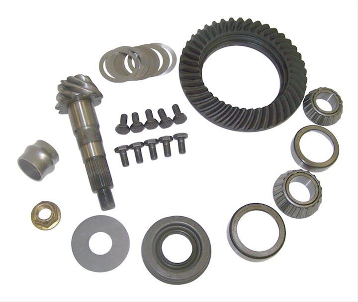 Crown Automotive Ring and Pinion Gear Installation Kit Combos 5086617AA Dana 30 4.56 Gears Gears, 4.56:1 Ratio, 26-spline, Standard Rotation, Kit, Front, 30, Jeep,