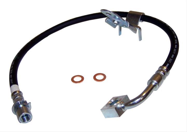 Crown Automotive Brake Hoses 5140861AA Hose, Assembled, Rubber, 24.00 in. Length, Passenger Side Front, Chrysler, Dodge, Each