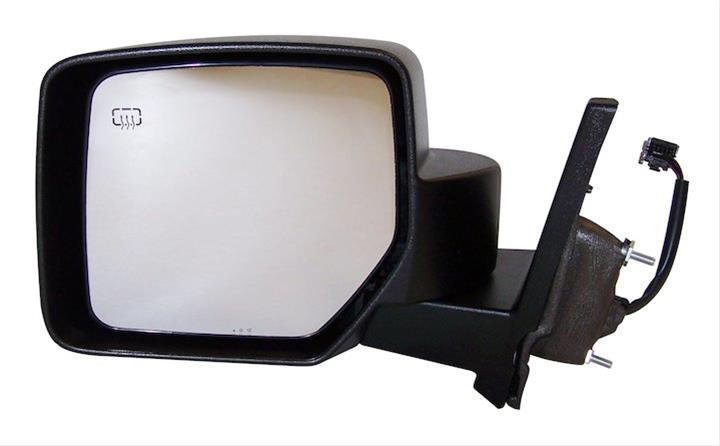 Crown Automotive Side View Mirrors for 2007-2014 PATRIOT - 5155463AG Mirror, Replacement, Driver Side, Electric, Flat, Heated, Black Housing, Jeep, Each