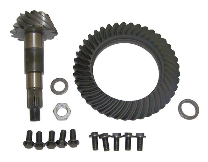 Crown Automotive Ring and Pinion Gears 5183522AA Dana 44 3.73 Gears, 3.73:1 Ratio, 30-spline, Standard Rotation, Crush Sleeve, Nut, 44, Kit