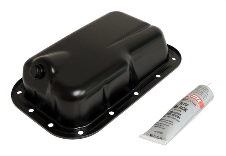 Crown Automotive Oil Pans 5184546K Pans, Wet Sump Style, Steel, Black, RTV Sealant, Chrysler, Dodge, Jeep, 3.6L, Each