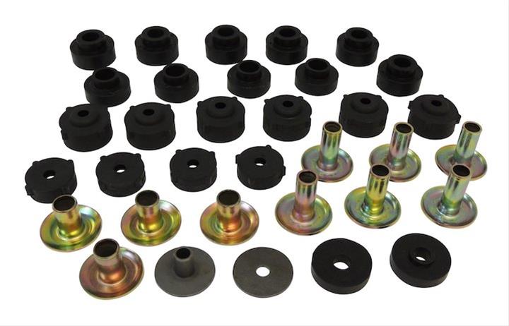 Crown Automotive 52002723K Black Rubber Body Mount Bushings – Jeep Wrangler/Cherokee