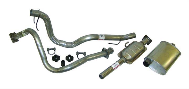 Crown Automotive Exhaust Kits 52040278K System, Manifold-back, Single, Steel, Natural, Passenger Side Exit, Jeep, 4.2L, Kit