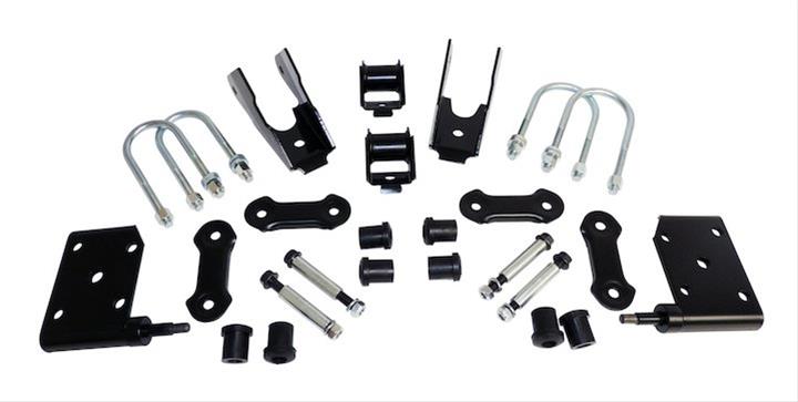 Crown Automotive Leaf Spring Mounting Kits 52040407K Plates, Steel, Black, Front, Jeep, Kit