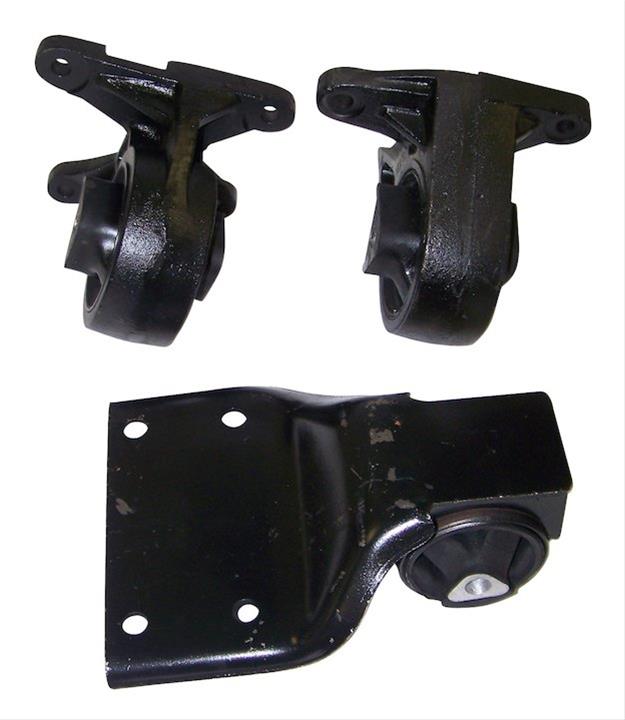 Crown Automotive Motor Mount Kits for 2002-2004 LIBERTY - 52059252K Mounts, Steel, Black, Transmission Mount, Jeep, 2.4L, Kit