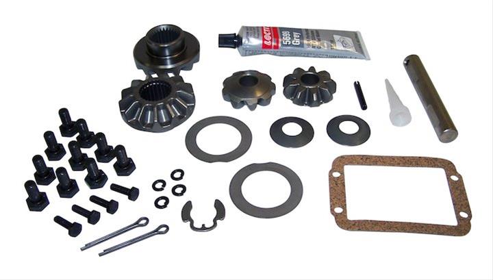 Crown Automotive Spider Gear Kits 5252591 Gears, Side Gears, Cross Shaft Pin, Cross Shaft Pin Bolt, Open, Front, Dana 30, Jeep, Kit