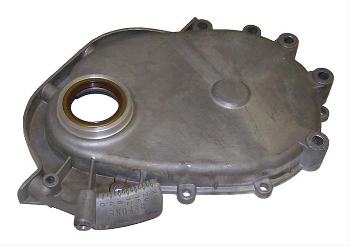 Crown Automotive Timing Covers 53020233 Cover, One-piece, Aluminum, Natural, Jeep, 2.5L, 4.0L, 4.2L, Each
