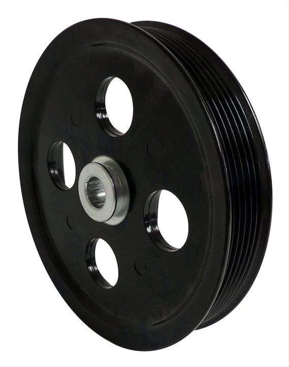 Crown Automotive Power Steering Pulleys 53032956AA Pulley, Serpentine, 6-groove, Steel, Black, Jeep, Each