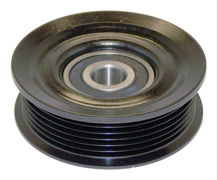 Crown Automotive Idler Pulleys for 2011-2013 1500, 2009 RAM 2007-2019 WRANGLER - 53034002AA Pulley, Serpentine, 6-groove, Steel, Black, Dodge, Jeep, Ram, Each