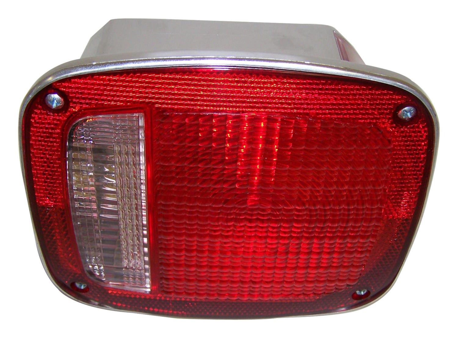 Crown Automotive Taillight Assemblies for 1976-1980 CJ5, CJ7 - 5457197C Assembly, OEM Style Replacement, Incandescent, Chrome Housing, Driver Side, Jeep, Each