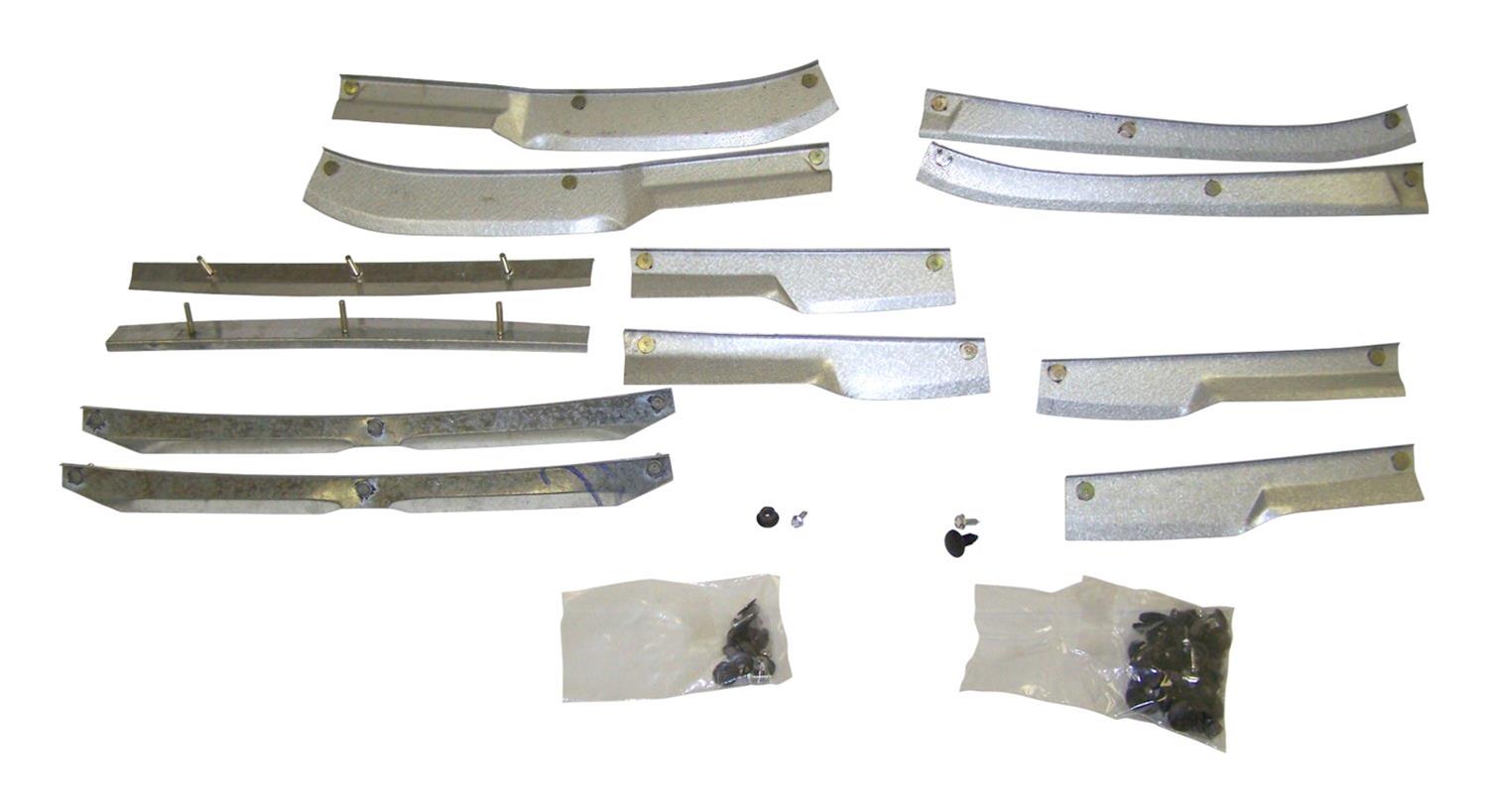 Crown Automotive Fender Flare Retainers 55003232K Retainer Kit, Left & Right, Front & Rear, Silver, MetalHardware Included
