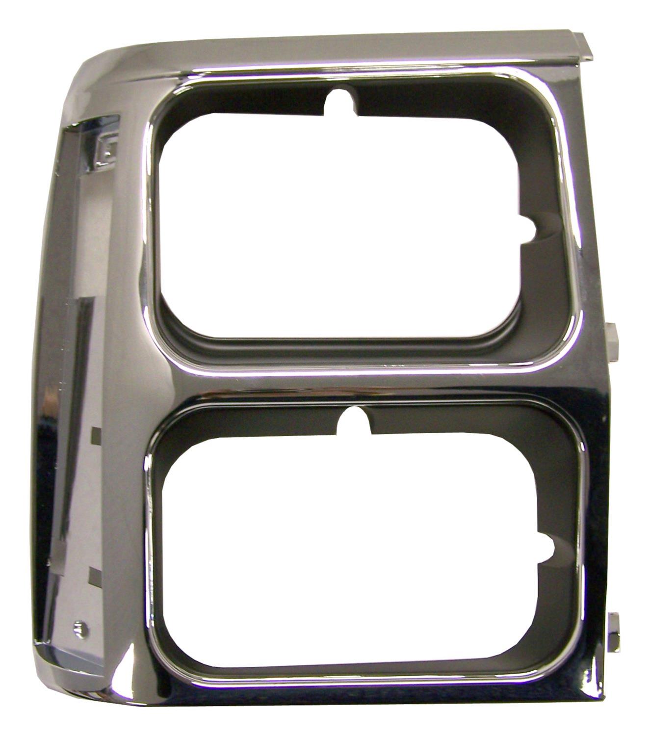 Crown Automotive Headlight Bezels 55008046 Light Bezel, Headlight, Plastic, Chrome/Black, Passenger Side, Jeep, Each
