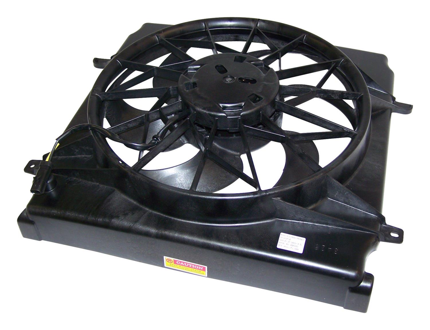Crown Automotive Electric Fans for 2002-2004 LIBERTY - 55037659AA Fan, Electric, Single, Plastic, Black, Jeep, 2.4L, Each