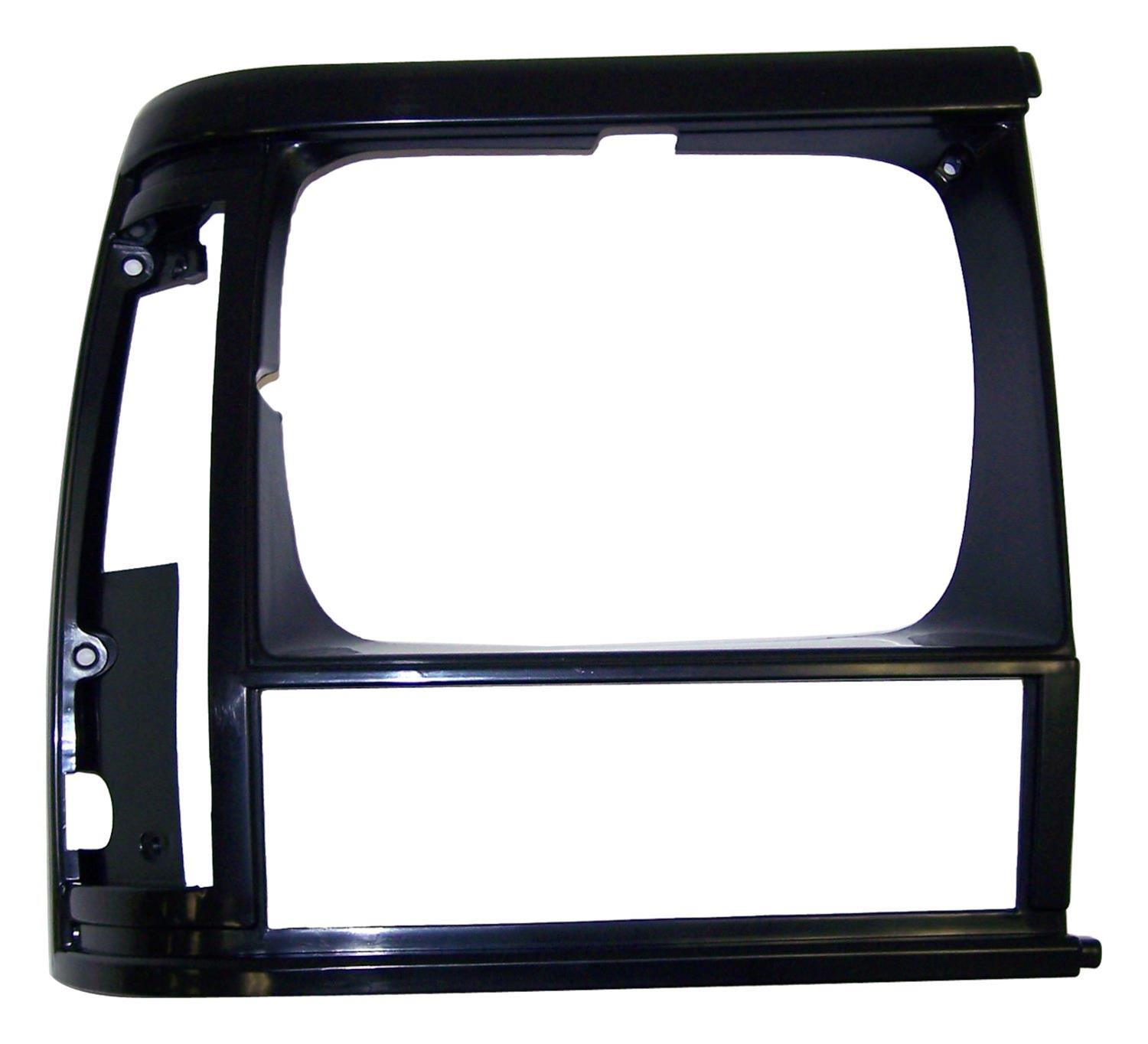 Crown Automotive Headlight Bezels for 1991-1996 CHEROKEE, 1991-1992 COMANCHE - 55054930 Light Bezel, Headlight, Plastic, Black, Passenger Side, Jeep, Each
