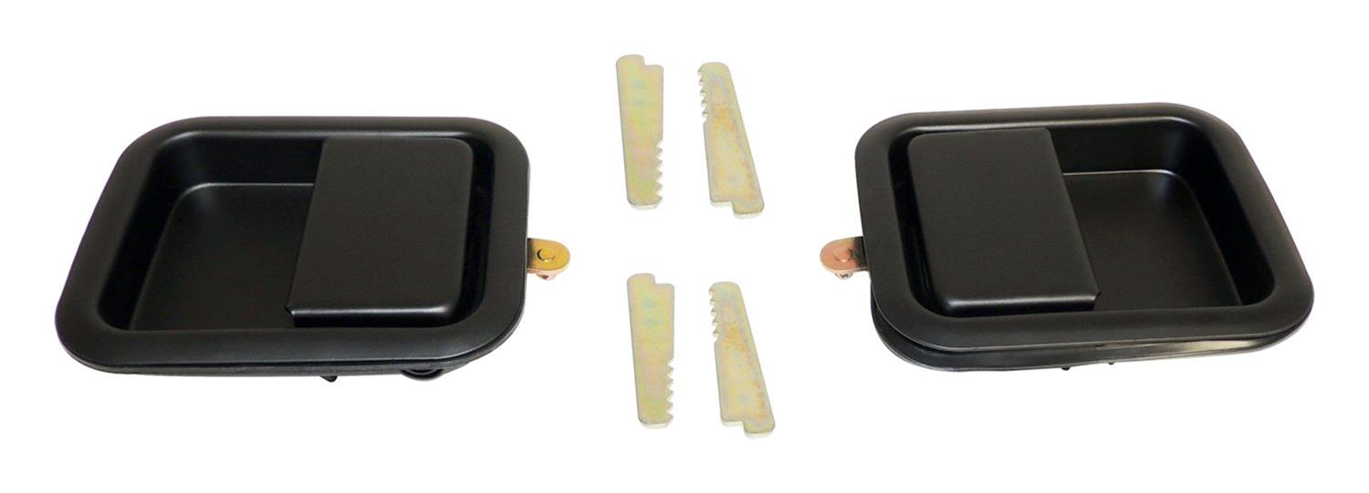 Crown Automotive Exterior Door Handles 55076222K Handle Kit, Black Handle Kit; Includes Left and Right and 4 Keepers;