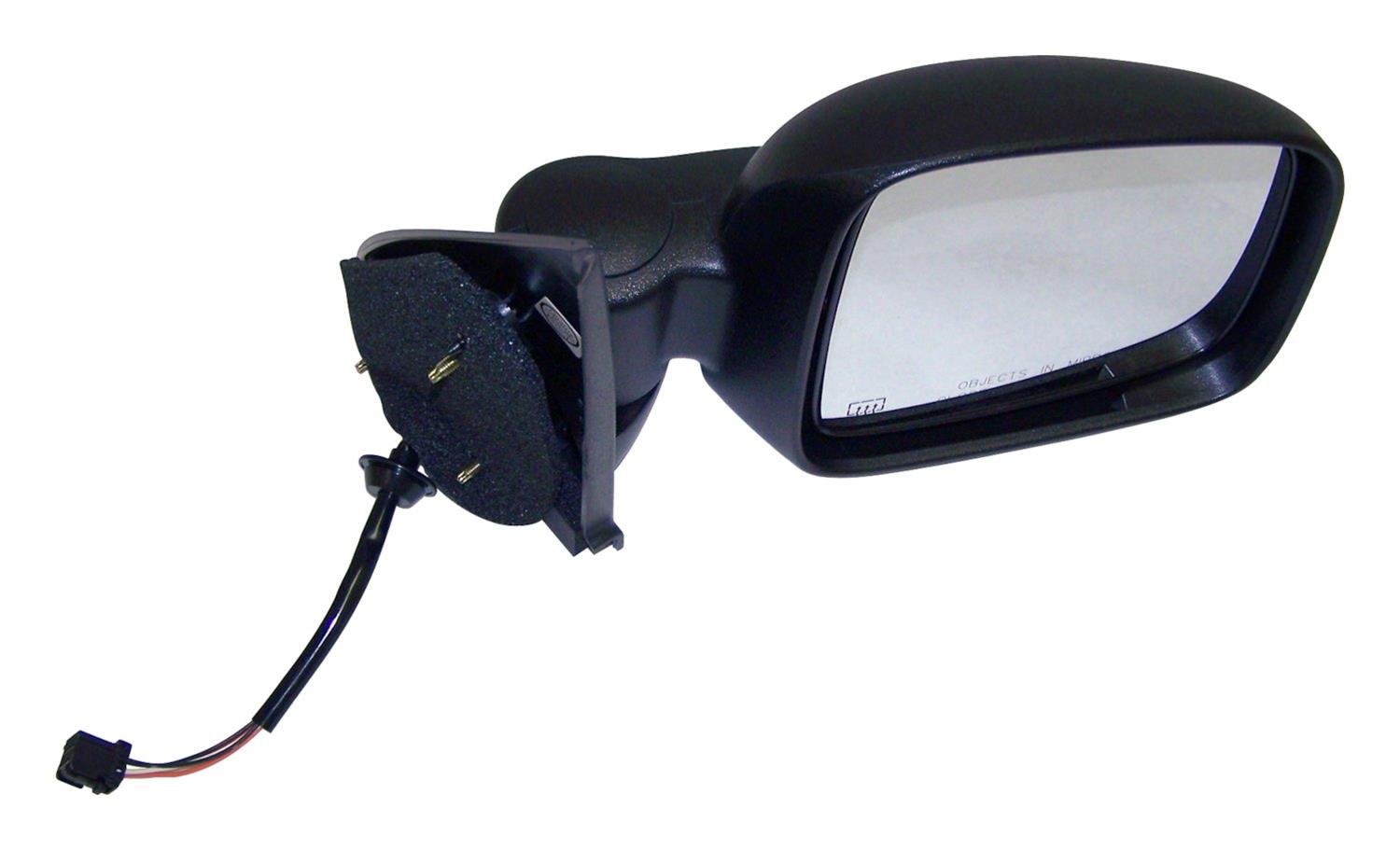 Crown Automotive Side View Mirrors 55155839AI Mirror, Replacement, Passenger Side, Electric, Flat, Heated, Black Housing, Jeep, Each