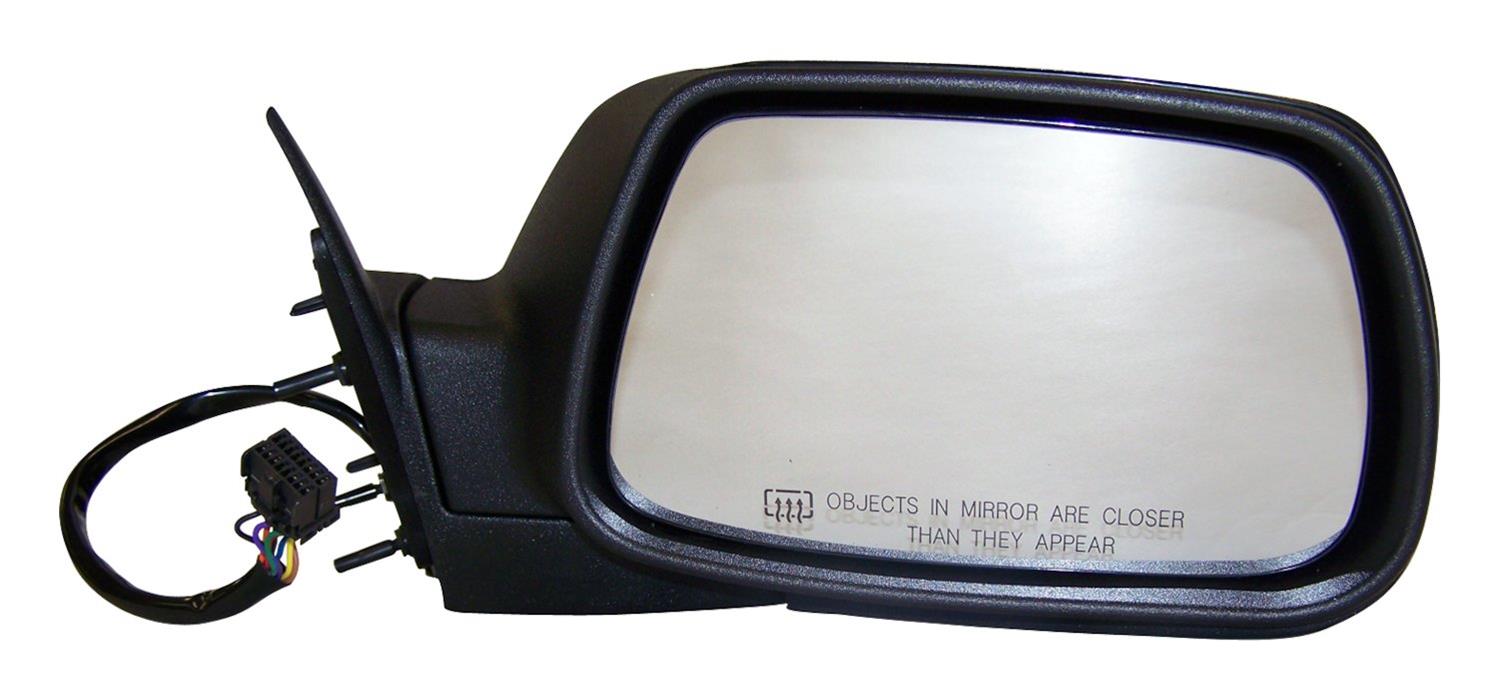 Crown Automotive Side View Mirrors 55157072AG Mirror, Replacement, Passenger Side, Electric, Flat, Heated, Black Housing, Jeep, Each