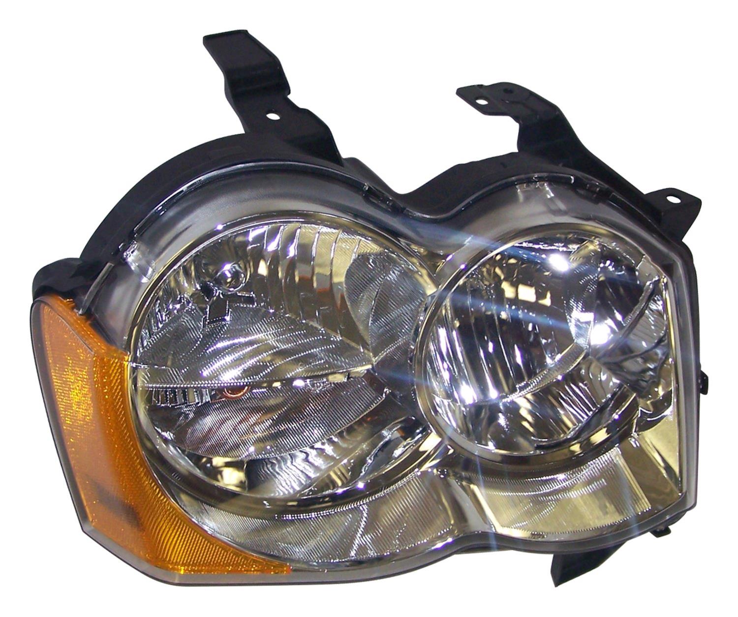 Crown Automotive Headlight Assemblies for 2008-2010 GRAND CHEROKEE - 55157482AE Assembly, Passenger Side, OEM Style, Amber/Clear Lens, Jeep, Each