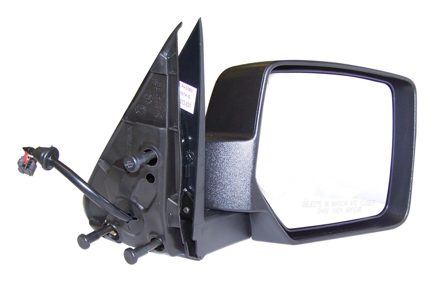 Crown Automotive Side View Mirrors 57010076AE Mirror, Replacement, Passenger Side, Electric, Flat, Black Housing, Jeep, Each