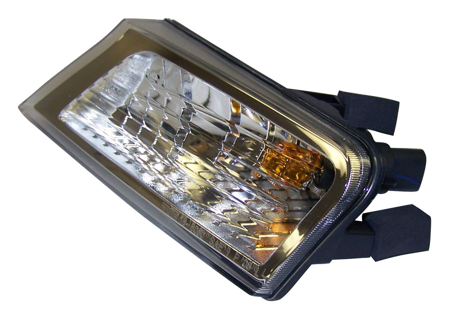 Crown Automotive Parking Light Assemblies 57010125AA Lamp Assembly, Clear Lens, Amber Bulb, Driver Side Front, Jeep, Each