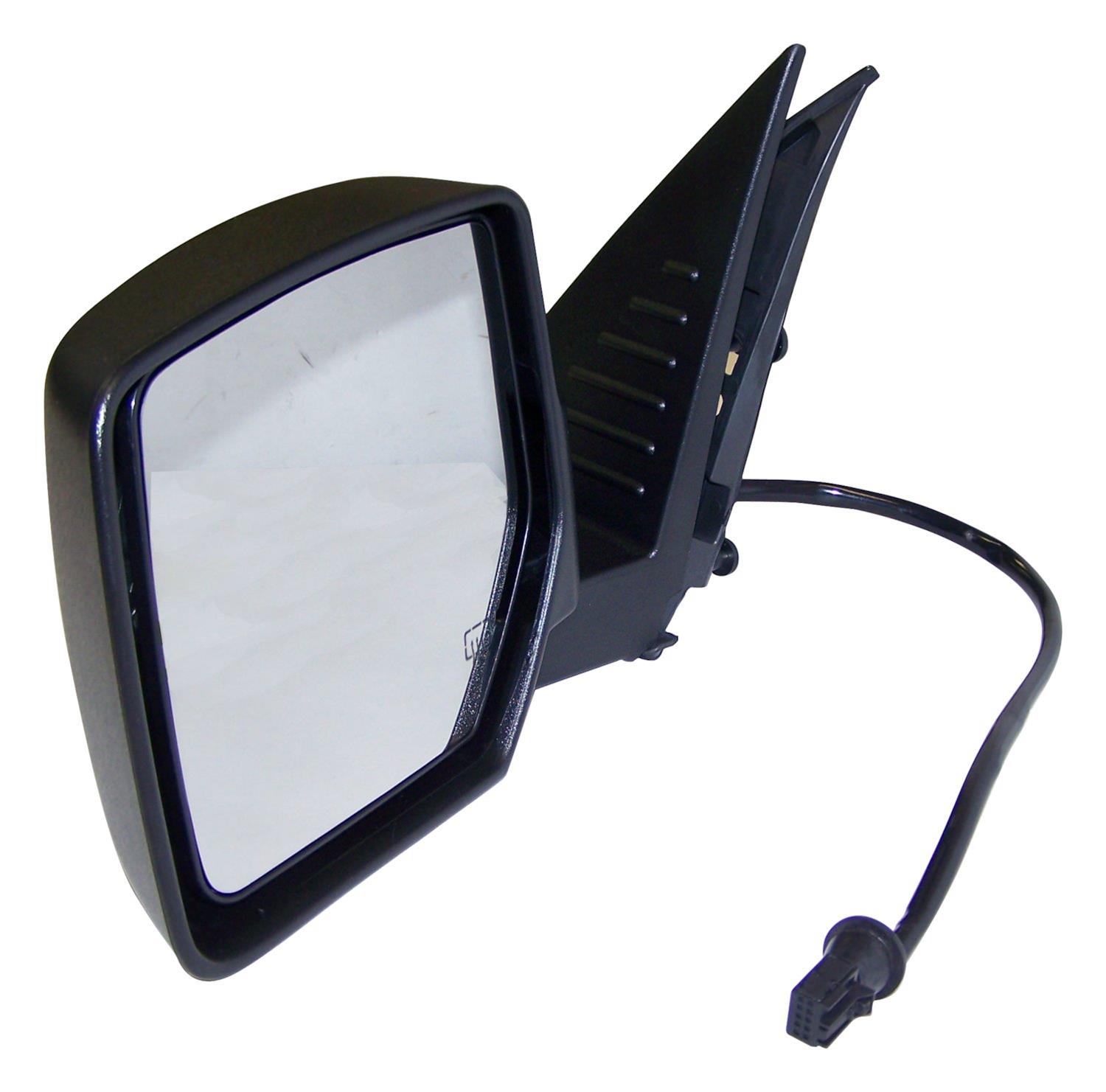 Crown Automotive Side View Mirrors 57010185AC Mirror, Replacement, Driver Side, Electric, Flat, Heated, Black Housing, Jeep, Each