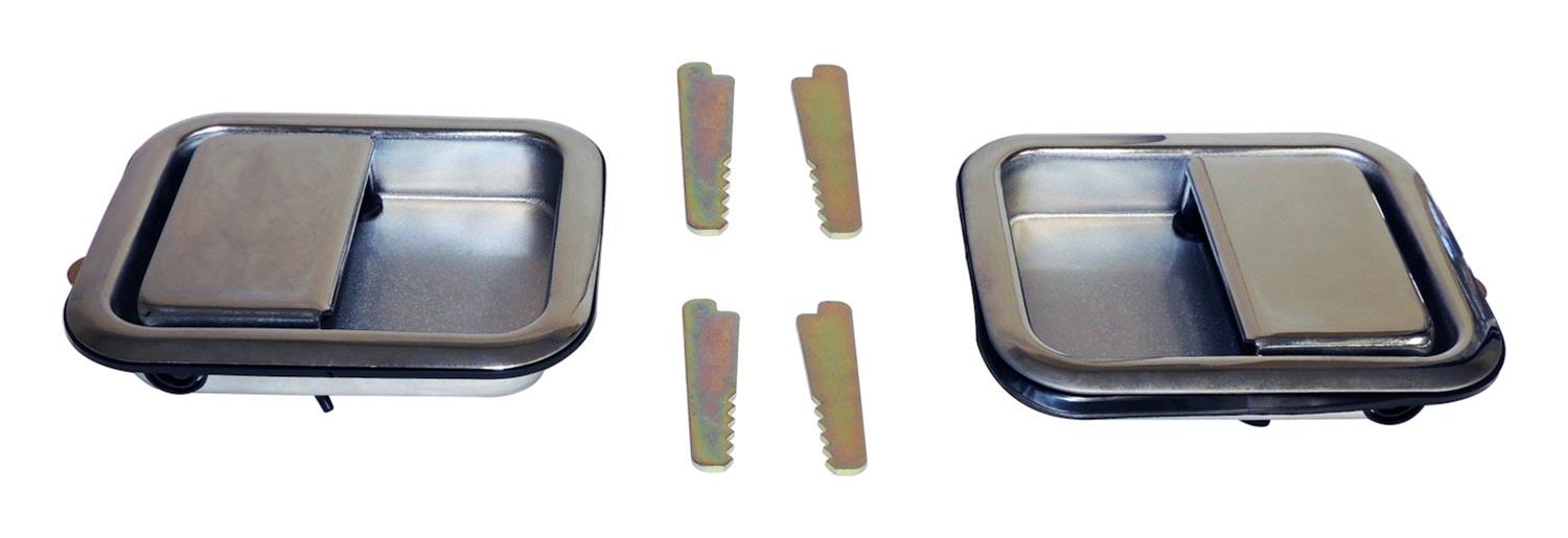 Crown Automotive Exterior Door Handles 5758172K Handle Kit, Chrome Handle Kit; Includes Left and Right and 4 Keepers;